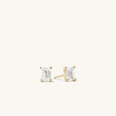 Emerald Cut Topaz Studs: Handcrafted in 18k gold vermeil | Mejuri | Mejuri (Global)