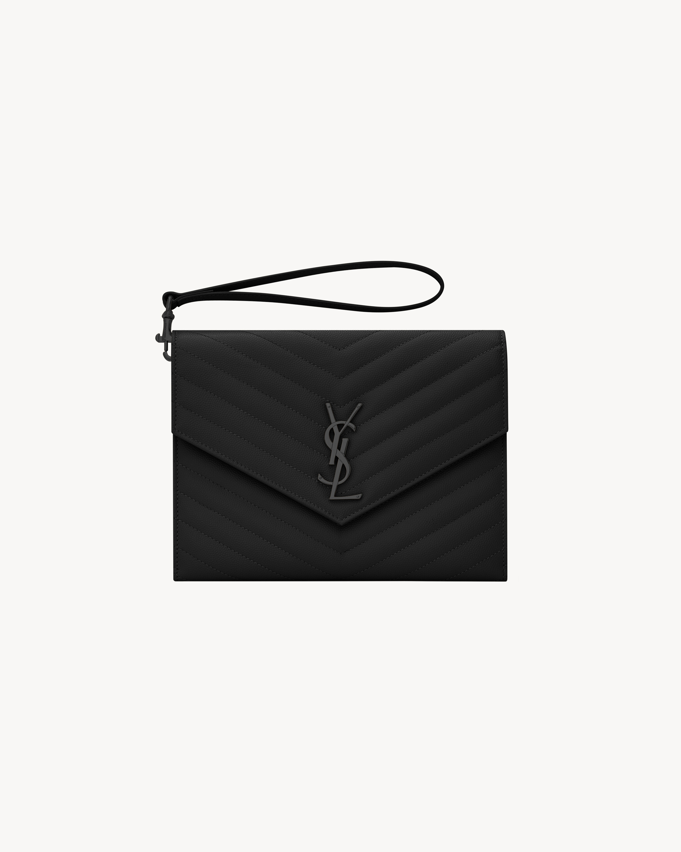 cassandre matelassé flap pouch in grain de poudre leather | Saint Laurent Inc. (Global)