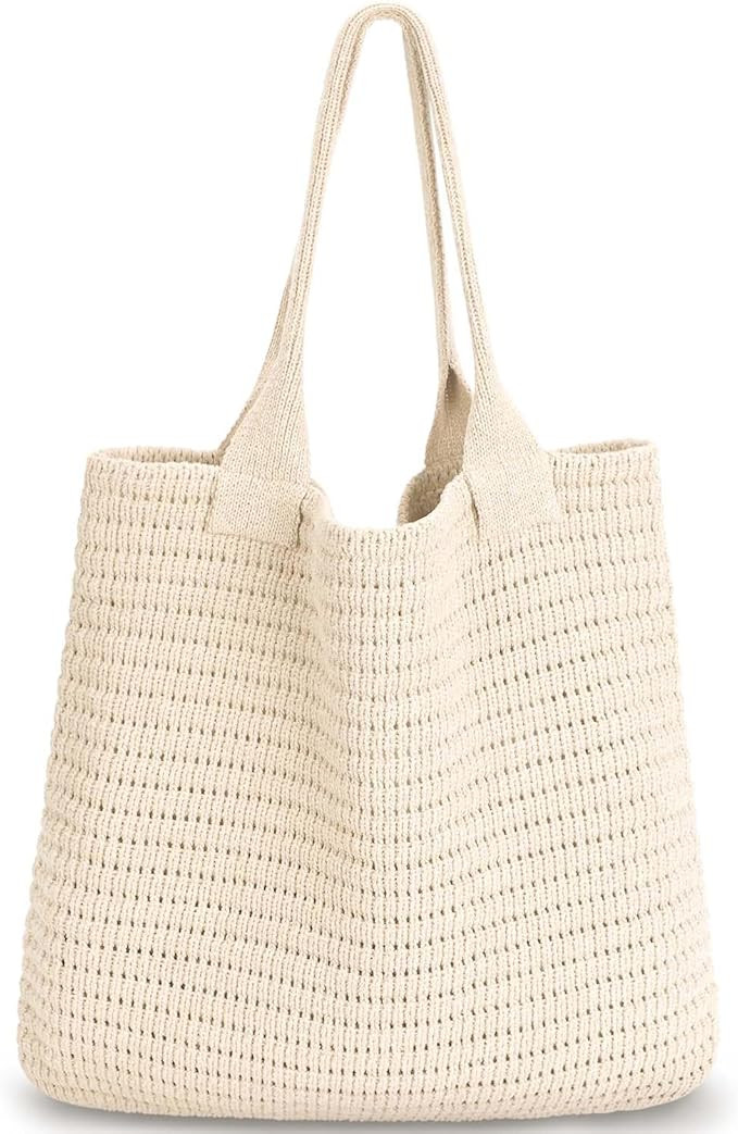 Hatisan Crochet Bags for Women - Large Tote Aesthetic Handbag Shoulder Hippie Knit Bag | Amazon (US)