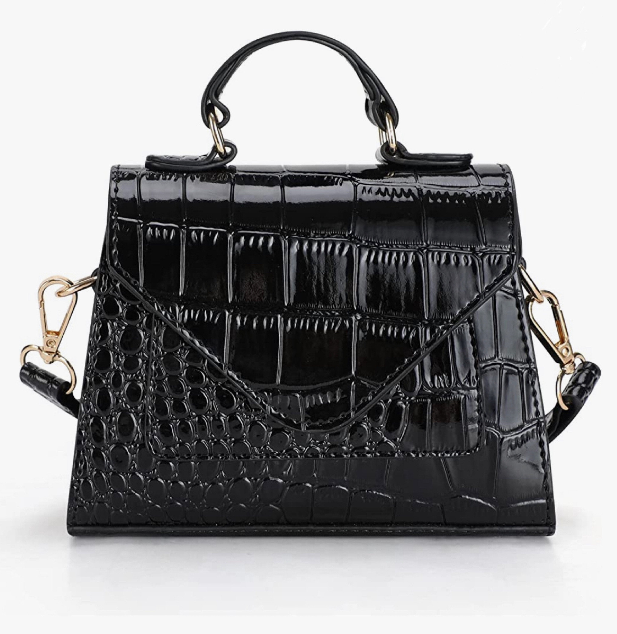 This mini faux croc patent crossbody is high in style, low in price, and comes in every color. Classic shapes and textures are timeless and effortless 😘

#LTKitbag #LTKstyletip #LTKunder50