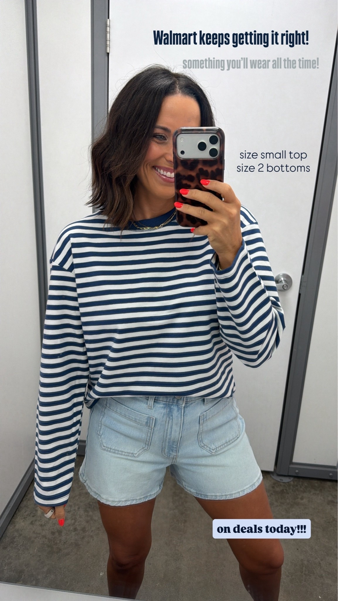 Walmart Deals are so good right now! 🤍

This striped top is one of those pieces you’ll wear on repeat. It looks so much more expensive than it is, and paired with these denim shorts makes the easiest everyday outfit. I grabbed my usual size small in the top and size 2 in the shorts!

#WalmartFashion #WalmartFinds #WalmartDeals #AffordableFashion #EverydayStyle #CasualOutfit #SummerStyle #DenimShorts #StripedTop #BudgetFriendly #LTKStyle #LTKFinds #SummerOutfit #WearOnRepeat #FashionFinds