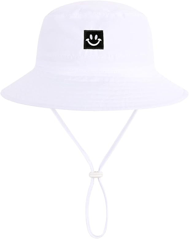 Baby Sun Hat, Toddler Smile Face UPF 50+ Sun Protection Bucket Hat,Foldable Beach Hats for Boys G... | Amazon (US)