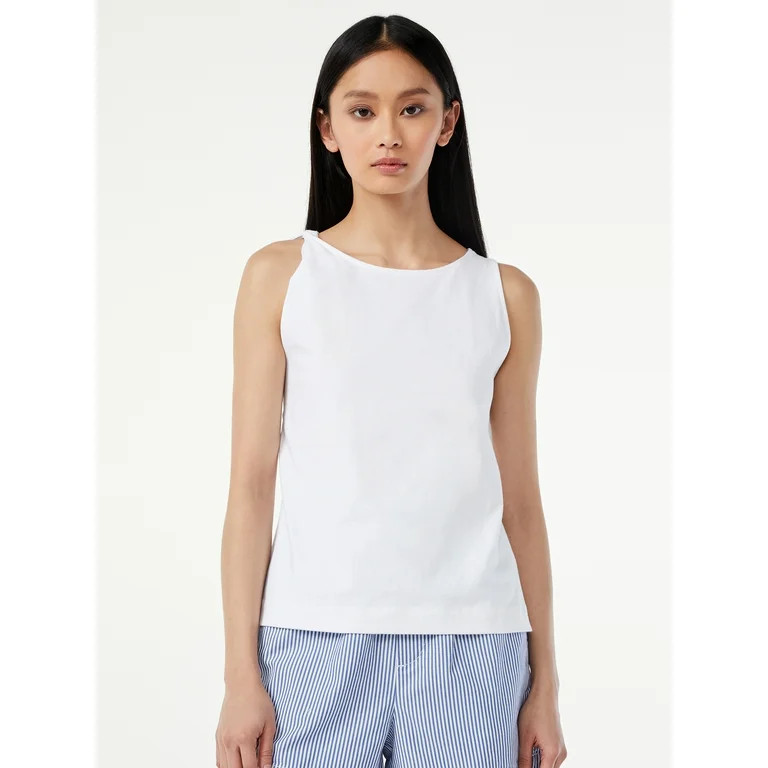 Free Assembly Women's Twist Shoulder Tank Top | Walmart (US)