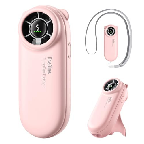 Diveblues TurboBear Portable Handheld Turbo Fan, 5 Gear Wind, Travel Essentials, Small Hand Held Fan Rechargeable, Mini Personal Fans Cooling, Battery Powered, Pocket Cute Gifts Women | Amazon (US)