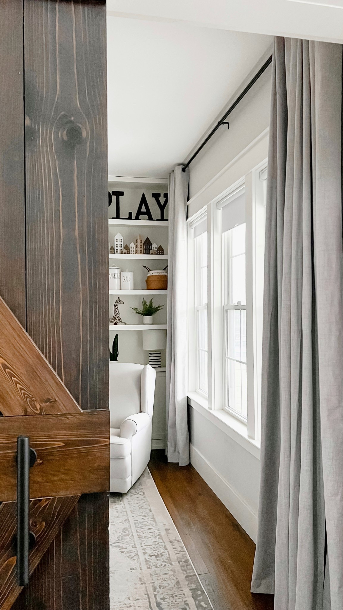 This is the combination I used in my babies room to completely black out the light coming in from the windows! I found the curtain rod blackout, no hardware, shades, and heavy curtains all on Amazon ￼

#LTKKids #LTKBaby #LTKHome