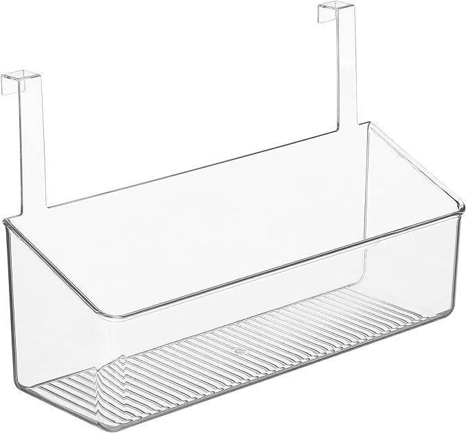 mDesign Plastic Kitchen Over Door Storage Basket Organizers for Kitchen Organization - Hanging Ba... | Amazon (US)