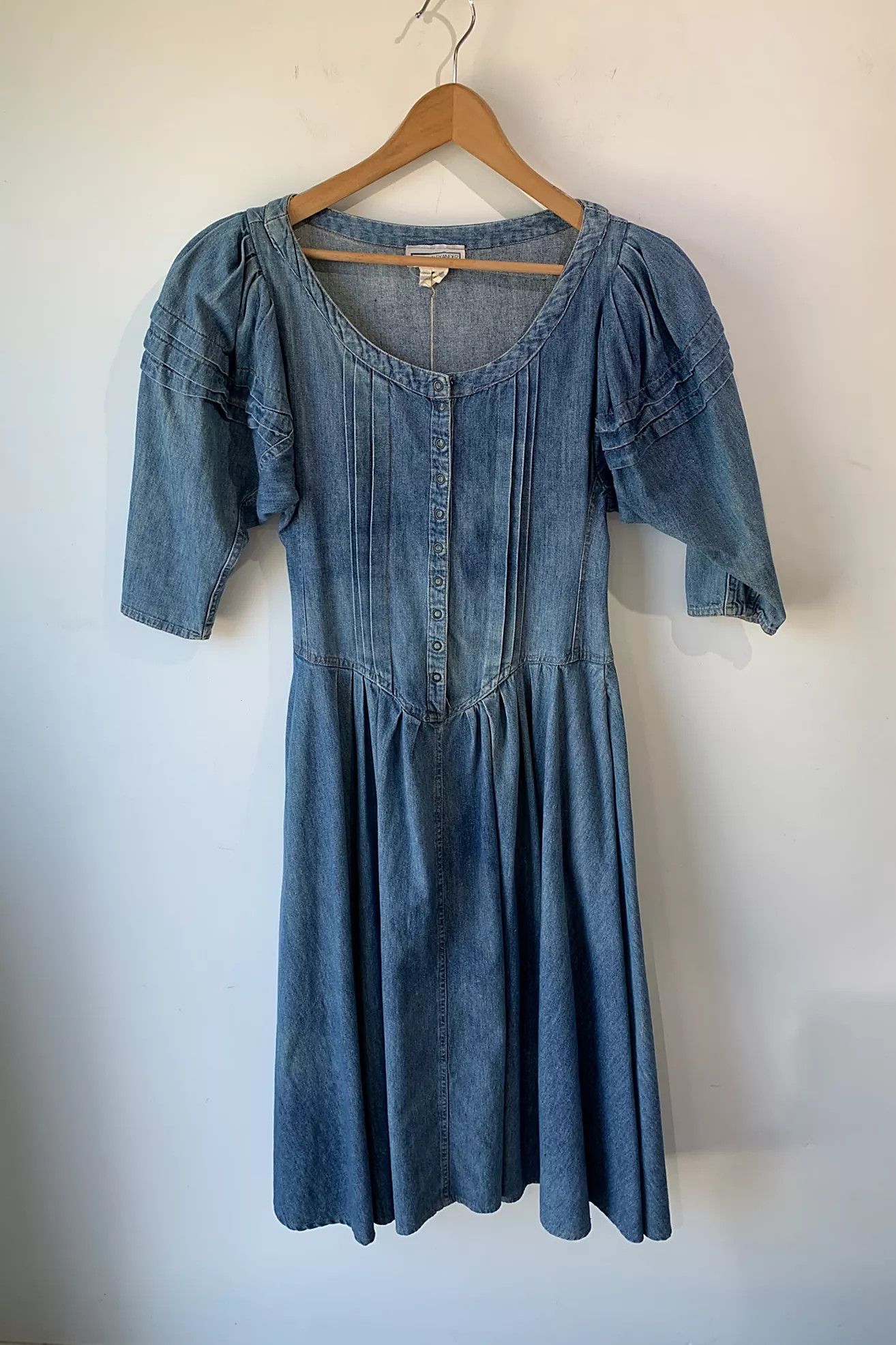 Vintage Karen Alexander Denim Puff Sleeve Dress Selected by The Curatorial Dept. | Free People (Global - UK&FR Excluded)