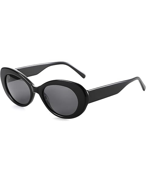 PORADAY Modern Thick Oval Sunglasses for Women Fashion Clout Goggles Retro Narrow Chunky Sun Glas... | Amazon (US)