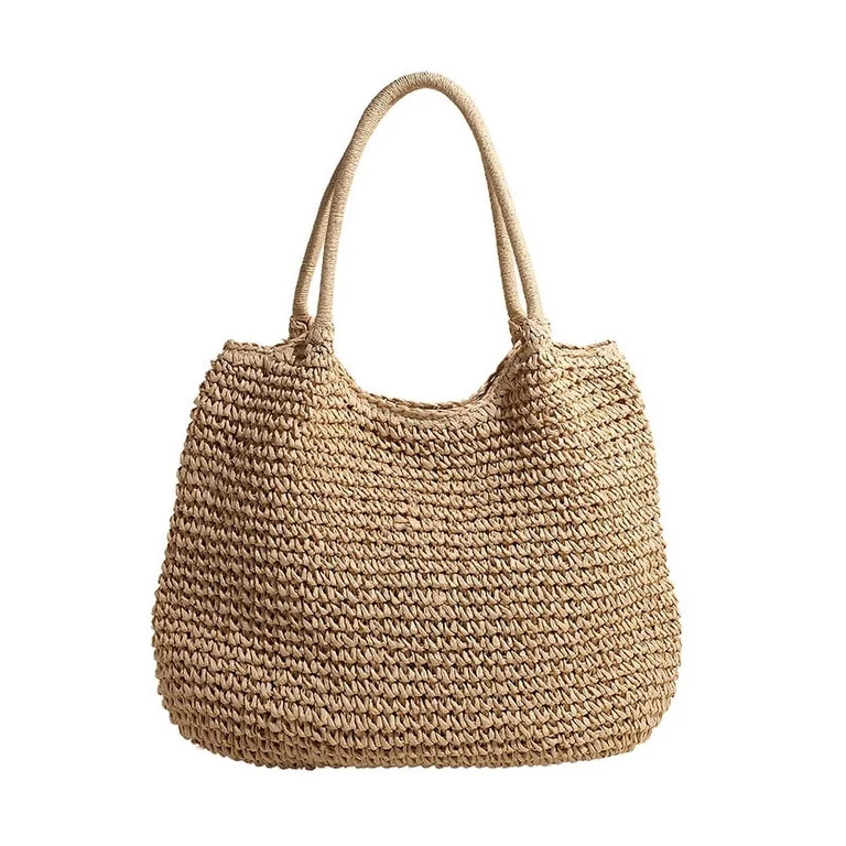 Namzi Women's Woven Shoulder Bag Woven Tote Bag and Cosmetic Bag,Summer Beach Weaving Chic Woven ... | Walmart (US)