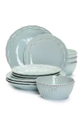 Capri Robin's Egg 12 Piece Dinnerware Set | Belk