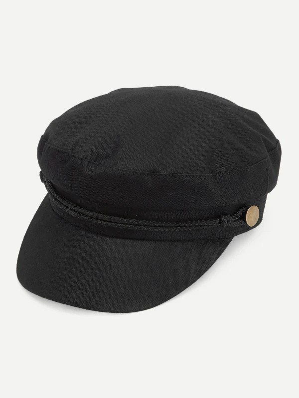 Button Detail Bakerboy Cap | SHEIN