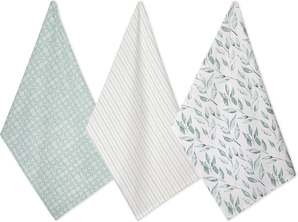 Folkulture Kitchen Towels with Hanging Loop, 18"x28", Set of 3 Tea Towels or Easter Dish Towels f... | Amazon (US)