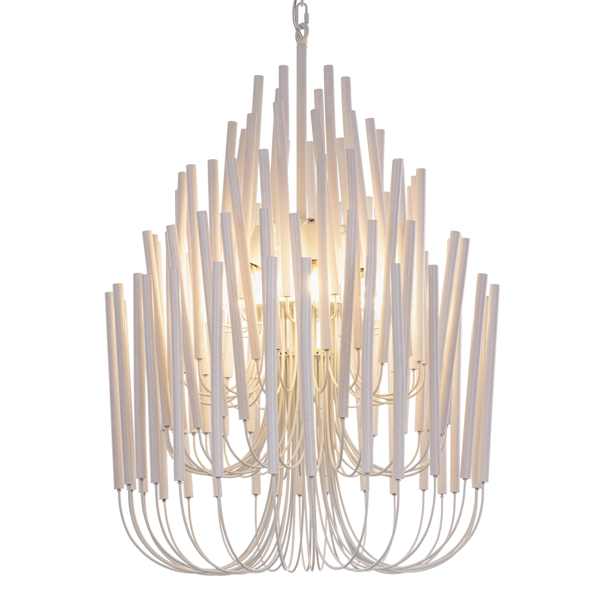 TOCHIC Modern Farmhouse Chandelier for Dining Room 21", Small Vintage White Wood Chandeliers Ligh... | Amazon (US)