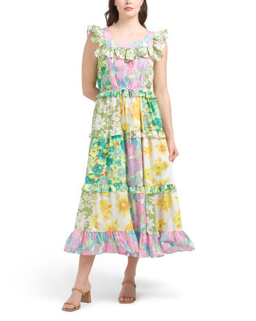 Floral Tiered Maxi Dress | TJ Maxx