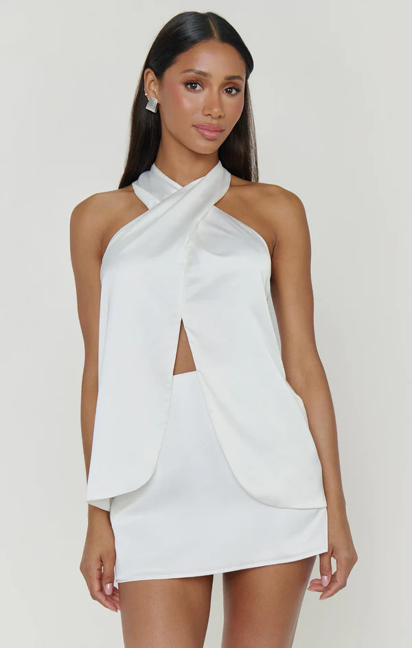Michaela Top ~ Ivory Luxe Satin | Show Me Your Mumu