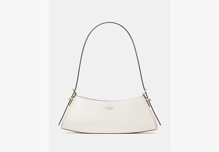 Kate Spade Frankie Textured Patent Leather Small East West Shoulder, Meringue | Kate Spade Outlet