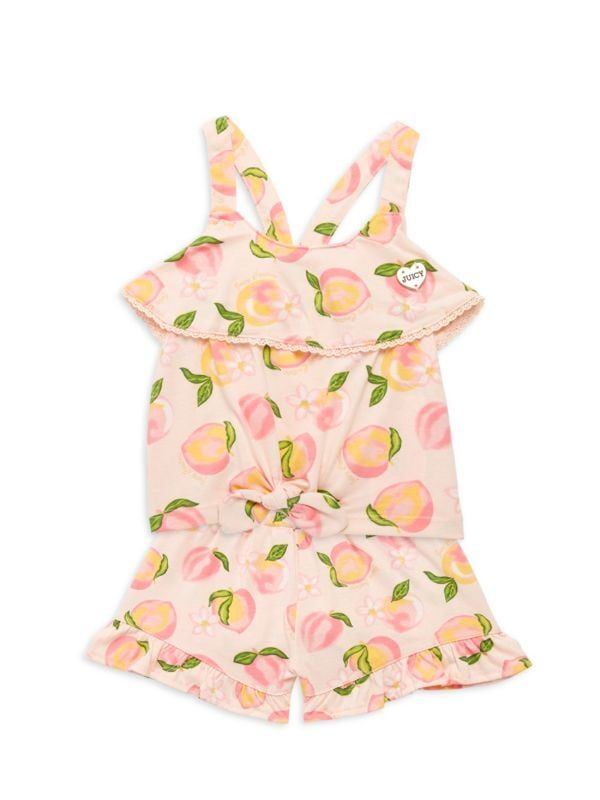 Little Girl’s 2-Piece Peach Print Top & Shorts Set | Saks Fifth Avenue OFF 5TH