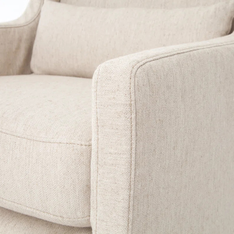 Novae Slipcovered Swivel Wingback Chair | Wayfair North America