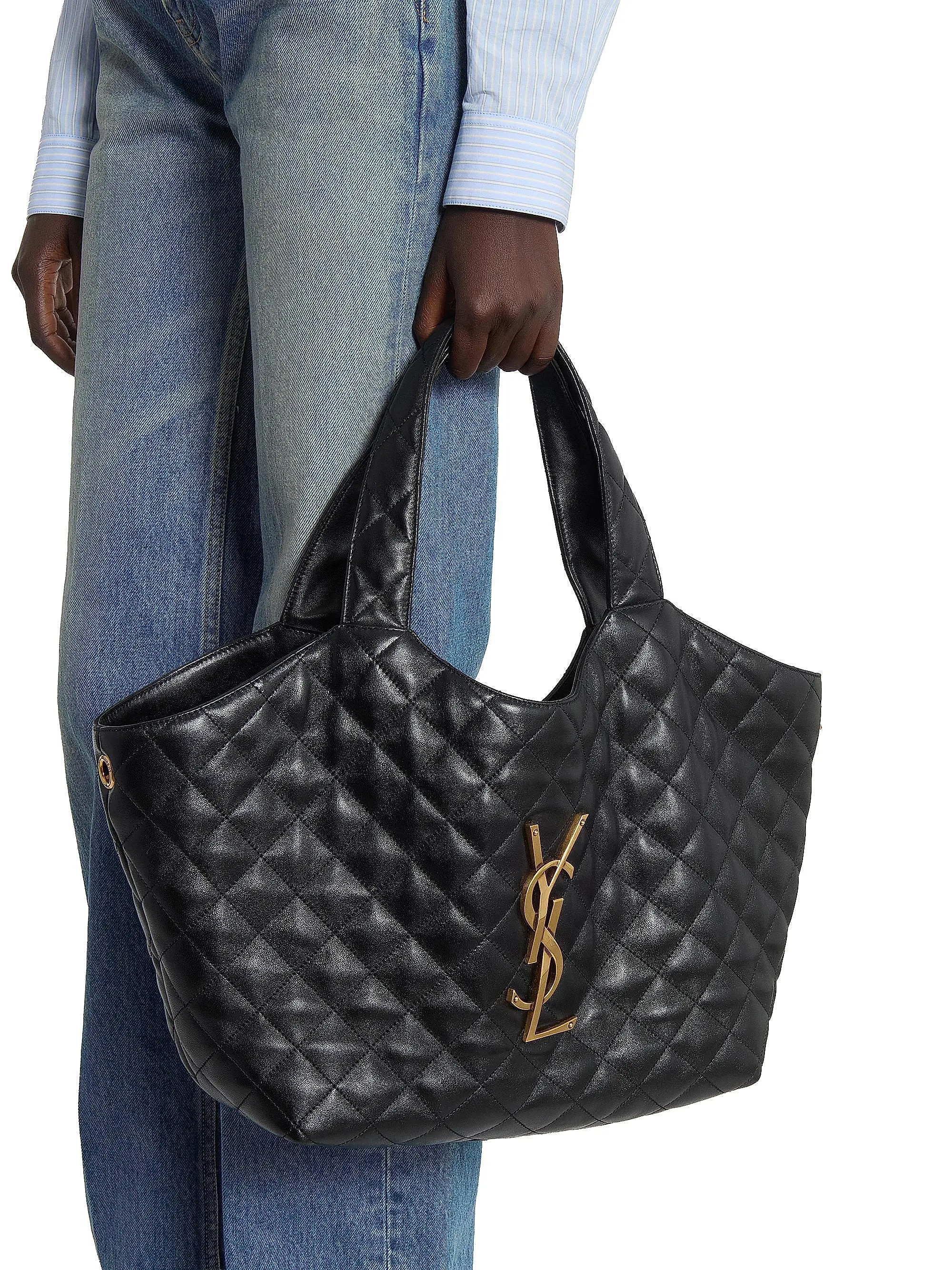 Saint Laurent Icare Tote Bag in Quilted Nappa | Saks Fifth Avenue | Saks Fifth Avenue