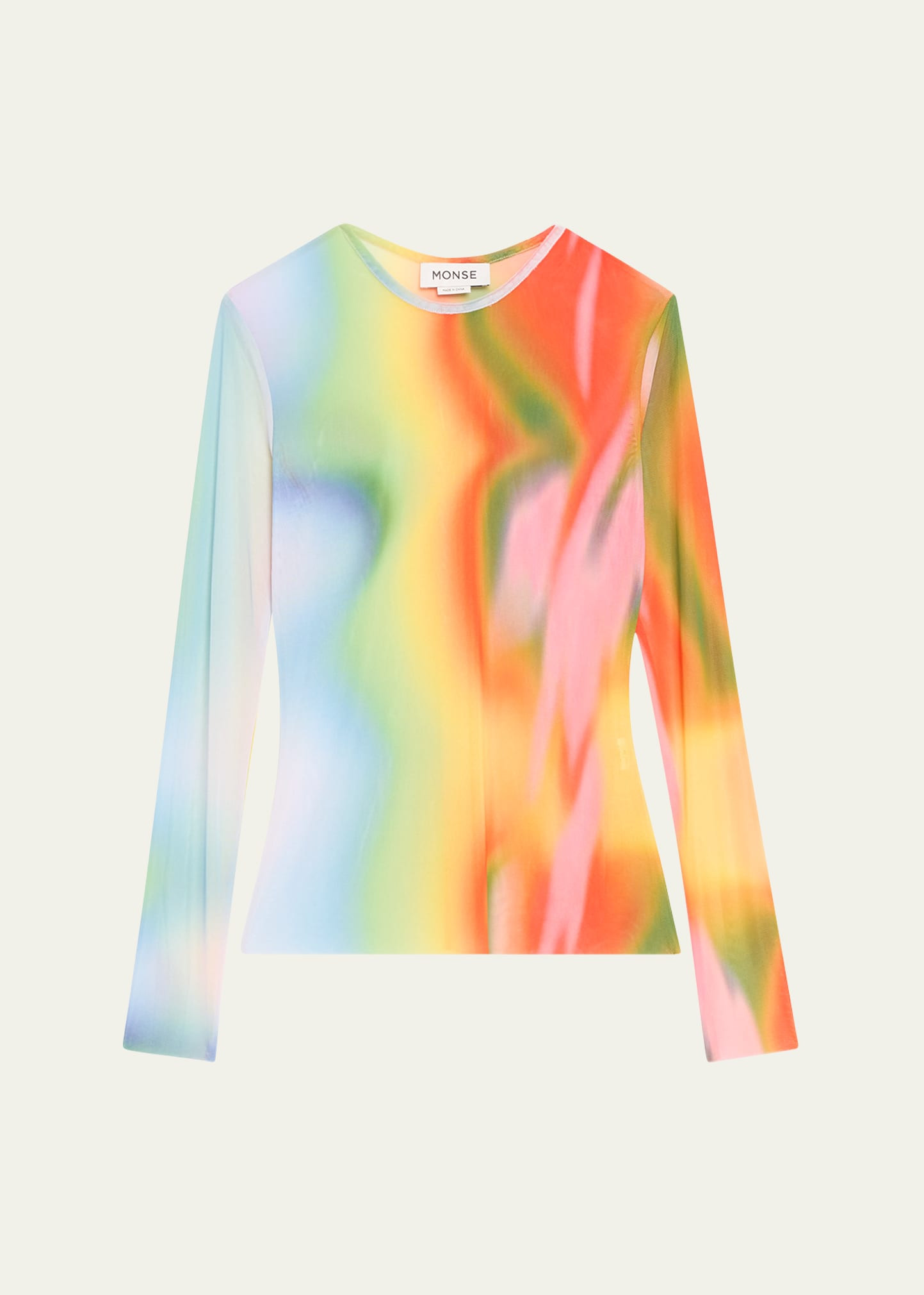 Monse Rainbow Heatwave Mesh Top | Bergdorf Goodman