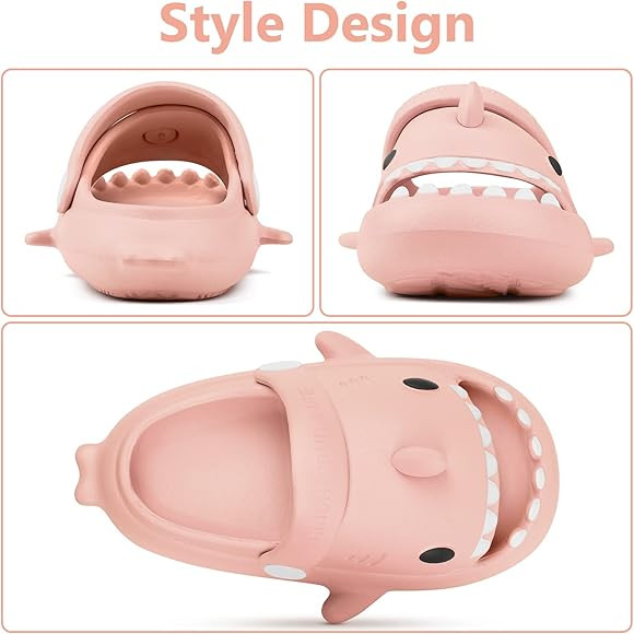 LAKIGE Kids Shark Cloud Slides | Toddler Boys Girls Shower Slippers | Baby Cute Cartoon Fish Clog... | Amazon (US)