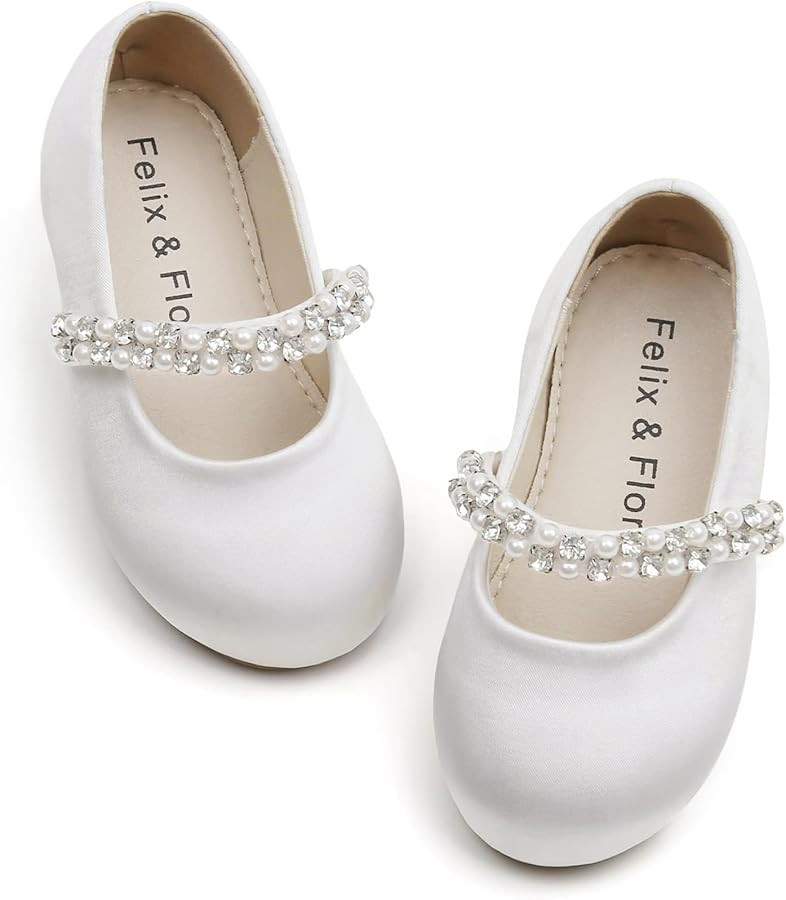 Felix & Flora Girls Toddler Ballet Shoes Mary Jane Flats Dress Shoes | Amazon (US)