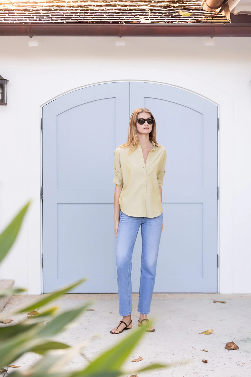 Carolyn Shirt Oxford - Peridot | Julia Amory