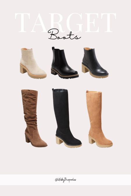 Target boots, ankle boots, knee high boots, Chelsea boots 

#LTKshoecrush #LTKSeasonal #LTKunder50