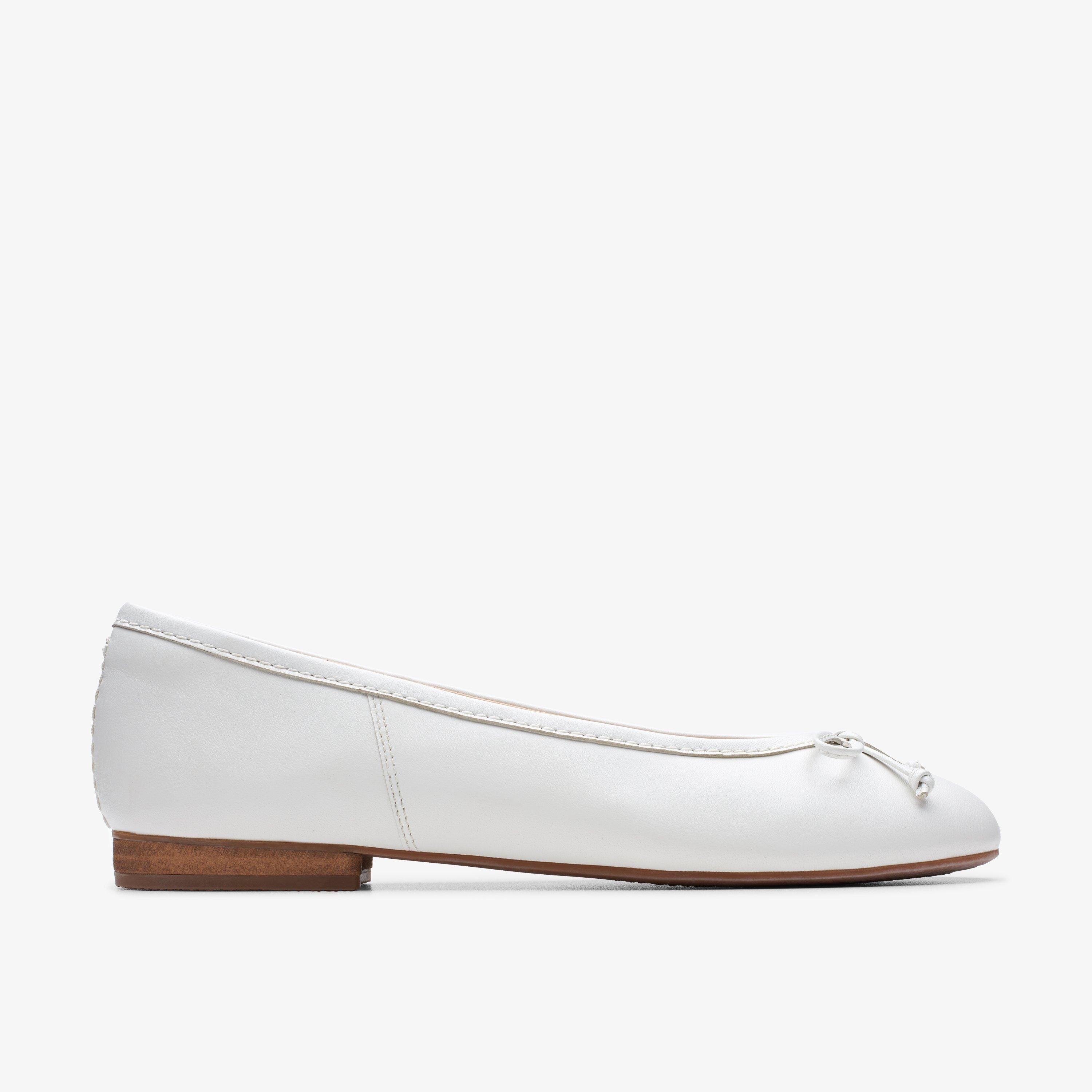 WOMENS FAWNA LILY White Leather Ballerina | Clarks US | Clarks (US)