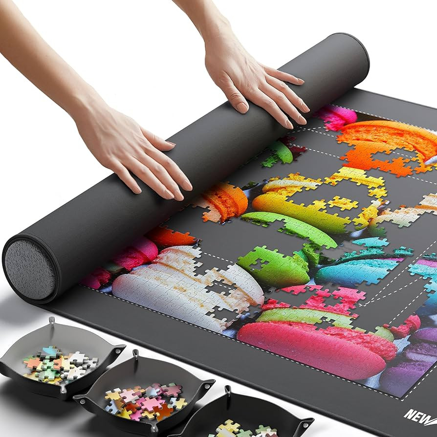 Newverest Jigsaw Puzzle Mat Roll Up, Saver Pad 39.4\u201d x 23.6\u201d Portable Keeper Up to 1000... | Amazon (US)