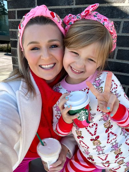 Out n about with my little mini. Don’t mind the fact that she’s still in her Christmas Jammie’s 🫣 honestly, I’m in my comfies too but my gorgeous wool coat from Abercrombie nicely covers the Walmart loungewear and sweatshirt. 

#LTKCyberWeek #LTKHoliday #LTKfamily