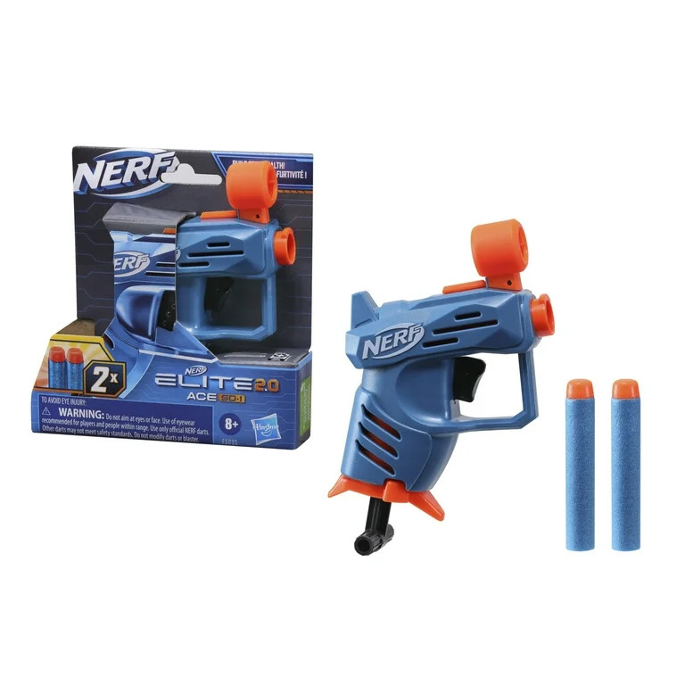 Nerf Elite 2.0 Ace SD-1 Dart Blaster, 2 Nerf Elite Darts, Pull Down Priming, Onboard 1-Dart Stora... | Walmart (US)