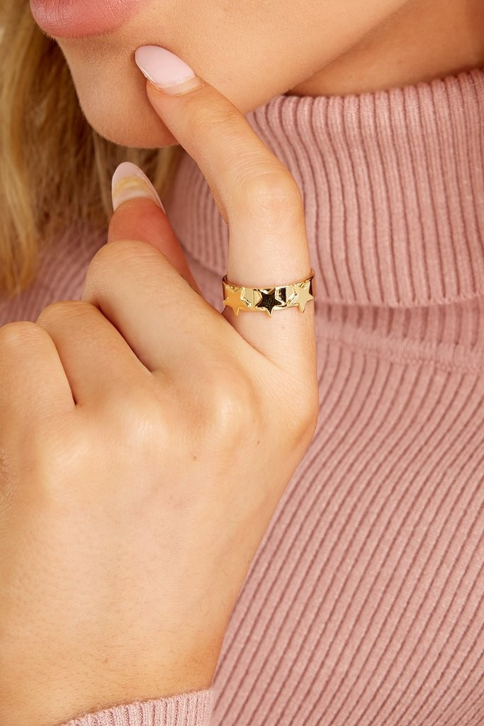 Starry Gold Ring | Red Dress 
