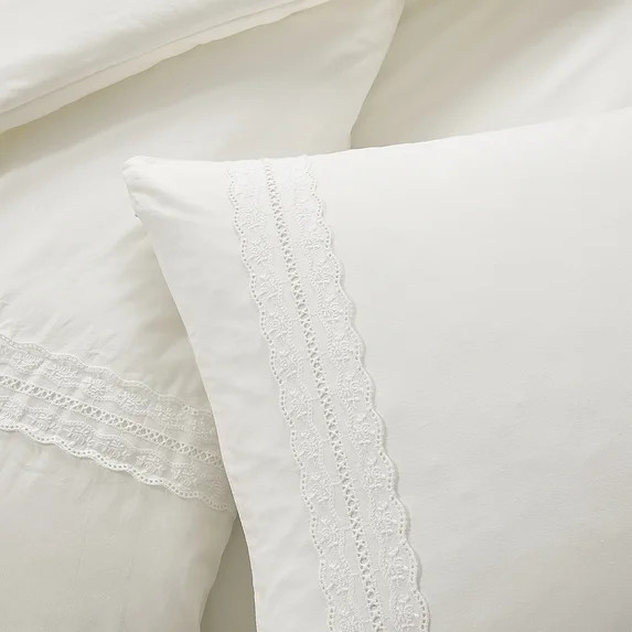 My Texas House Lace Applique 3-Piece Ivory Adult Comforter Set, King | Walmart (US)