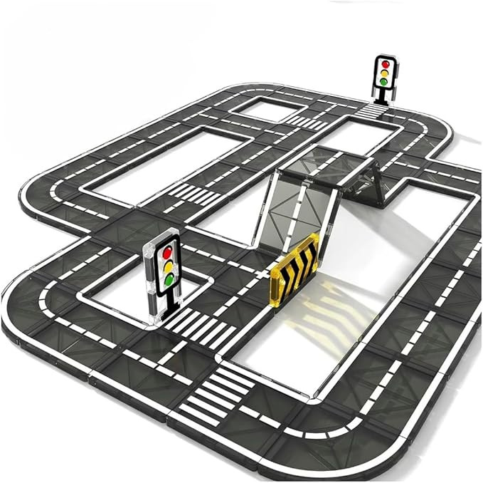 Magnetic Tiles Road Set for Kids, 41 PCS Magnetic Building Blocks with Car Toys, Construction Mag... | Amazon (CA)