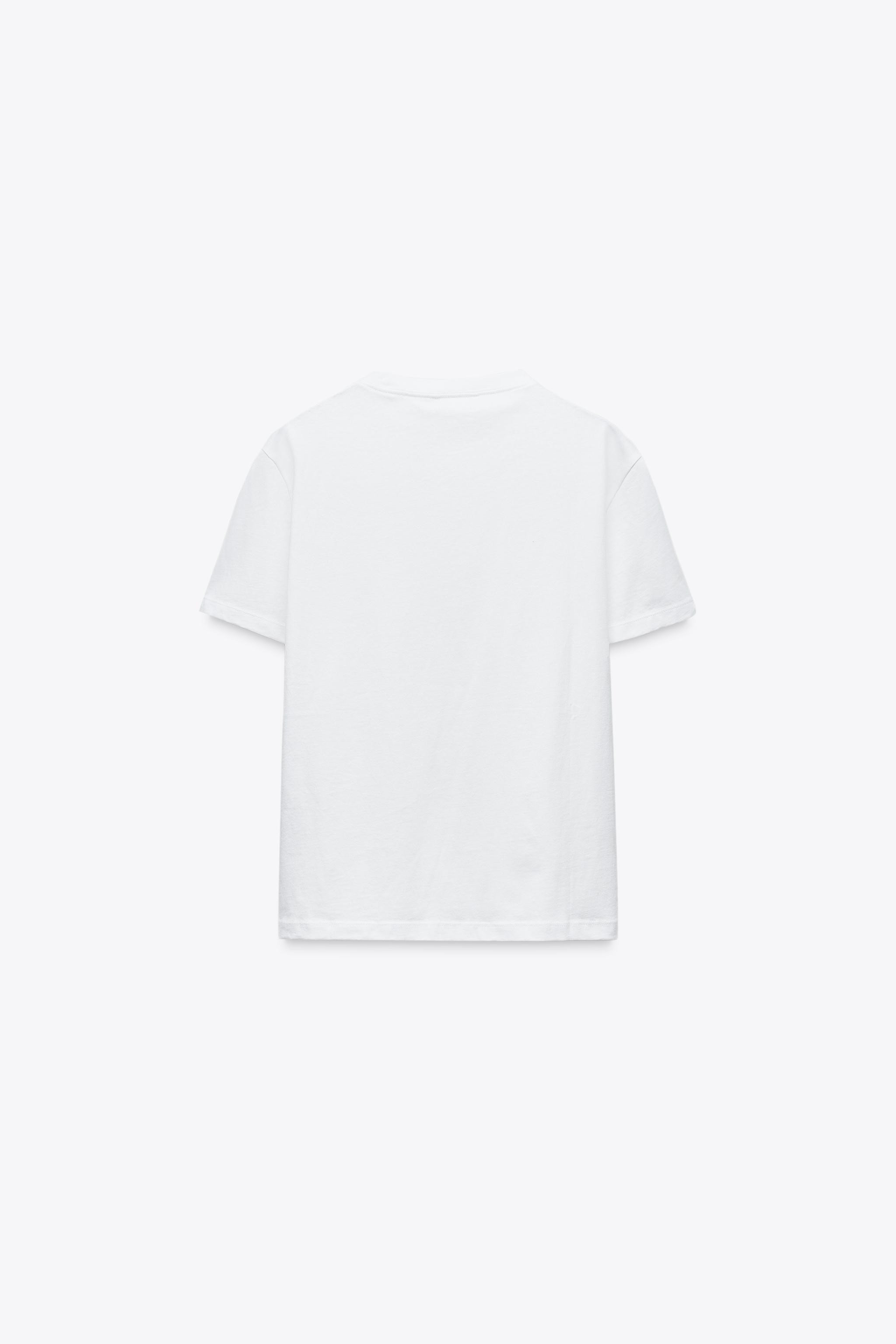 MID-WEIGHT - REGULAR FIT - ROUND NECK - NORMAL LENGTH - SHORT SLEEVECotton T-shirt. Round neck an... | Zara UK