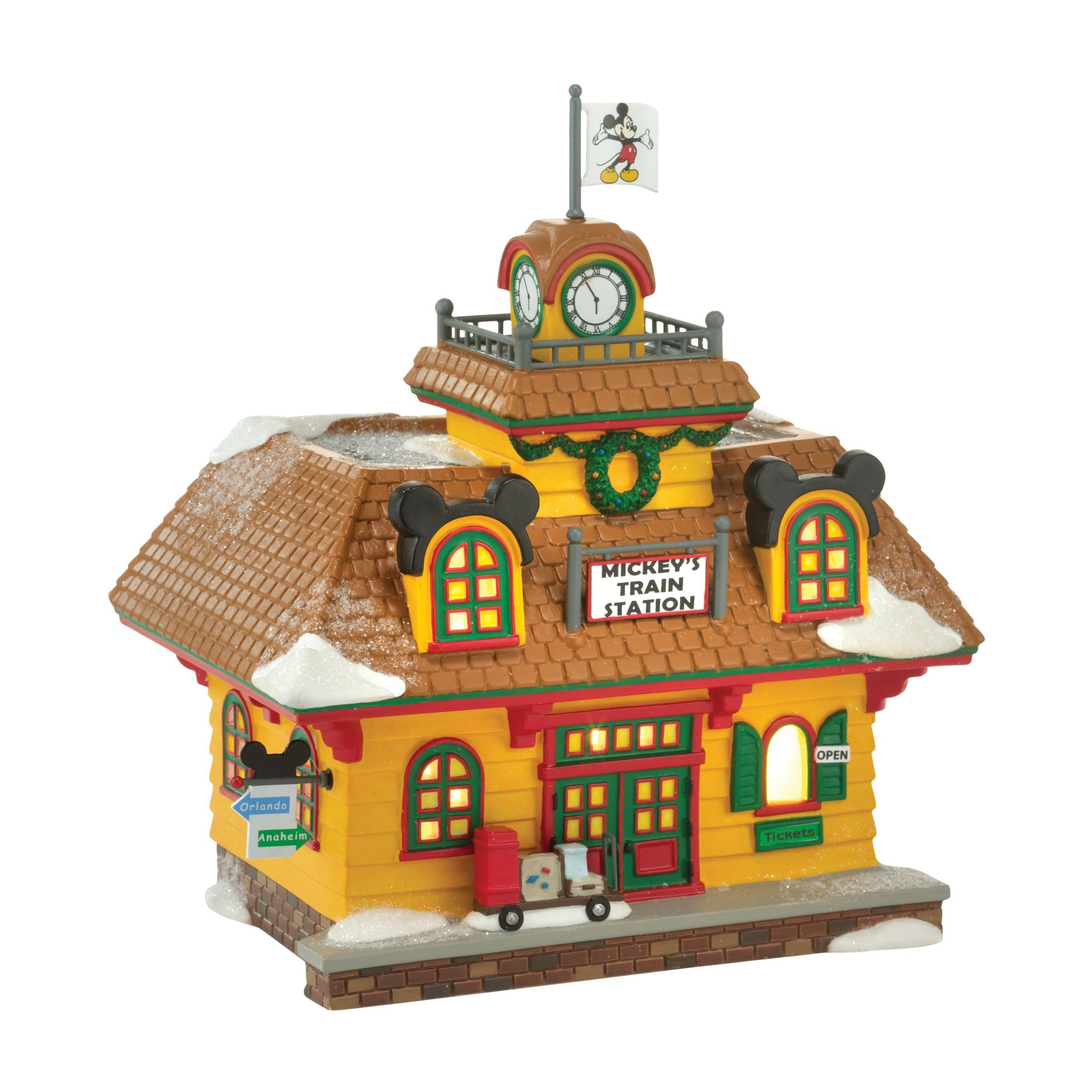 Department 56 Disney Village Mickey Mouse Train Station Lit Building, 5.67 Inch, Multicolor | Amazon (US)