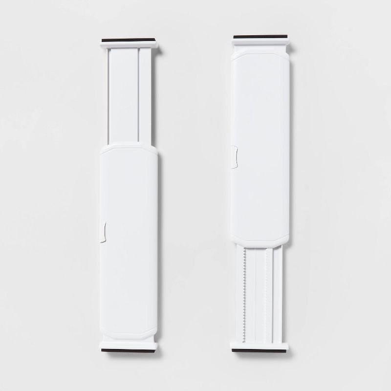 Set of 2 Plastic Drawer Dividers White - Brightroom™ | Target