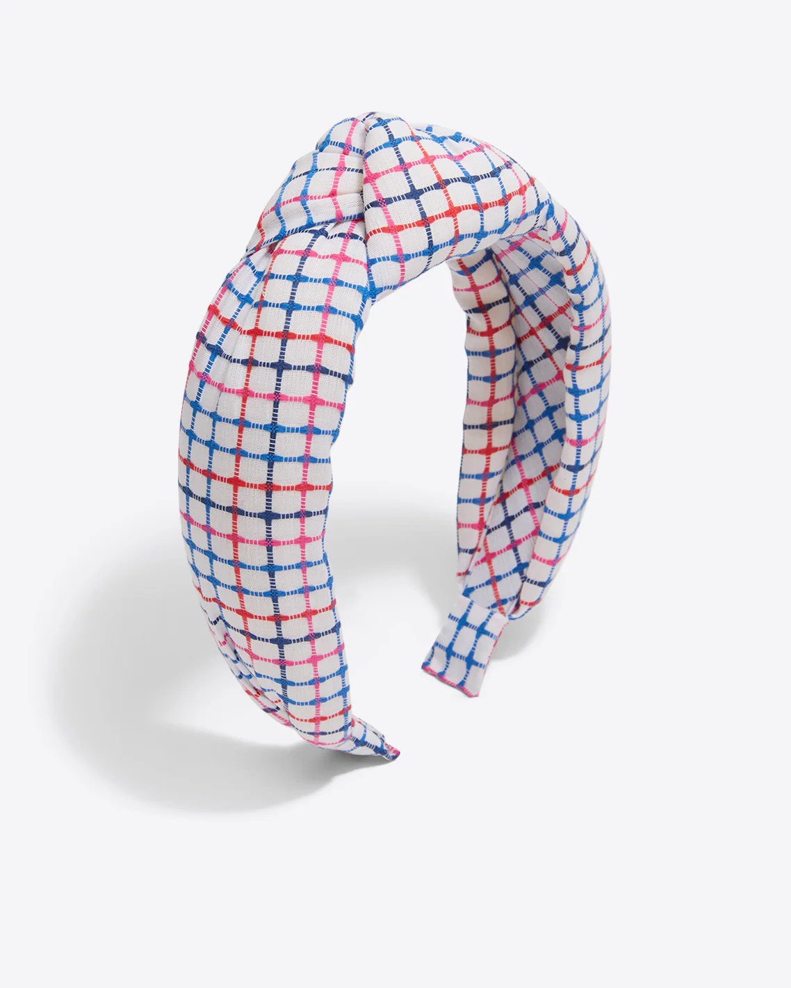 Knot Headband in Stitched Grid | Draper James (US)