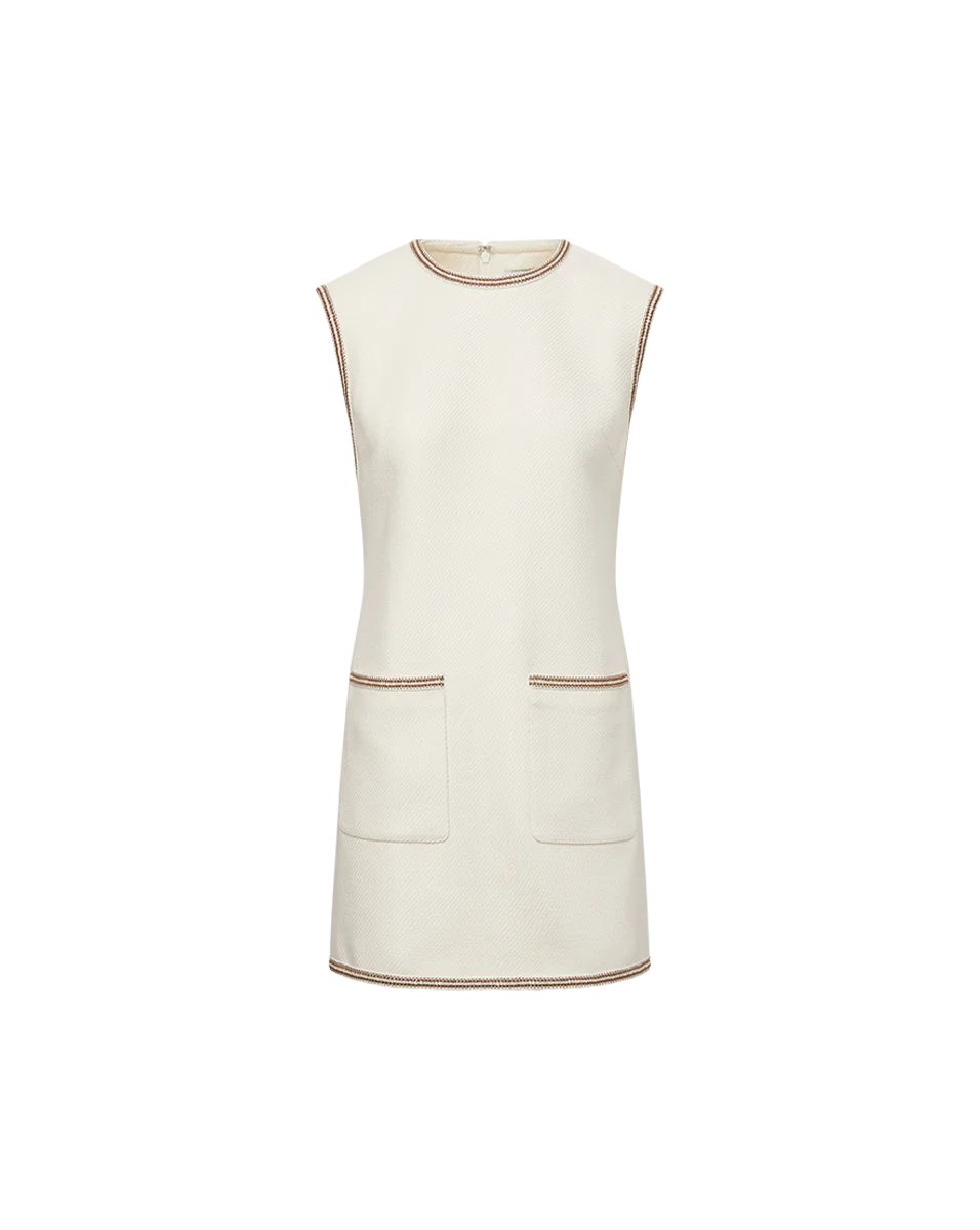 Ravena Mini Shift Dress in Ivory | Veronica Beard | Veronica Beard