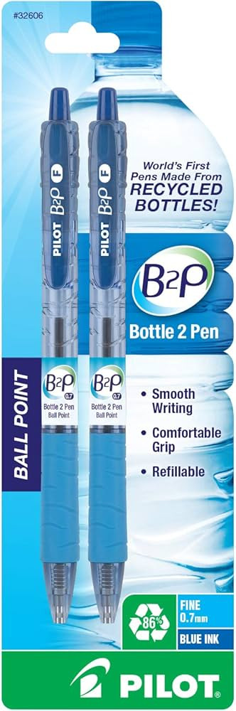 PILOT B2P - Bottle to Pen Refillable & Retractable Ball Point Pen Made From Recycled Bottles, Fin... | Amazon (US)