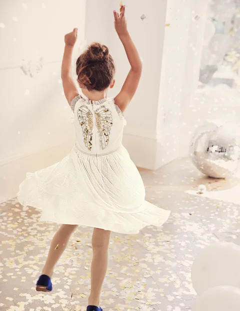 Festive Tulle Party Dress - Ivory Angel | Boden (US)