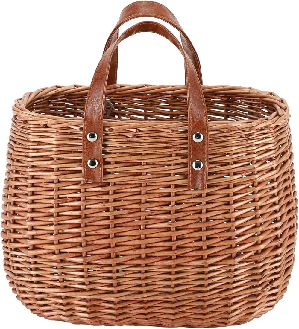 Summer Purse Straw Bag for Women Hand-woven Wicker Purses Rattan Tote Straw Handbag Wicker Beach ... | Amazon (US)