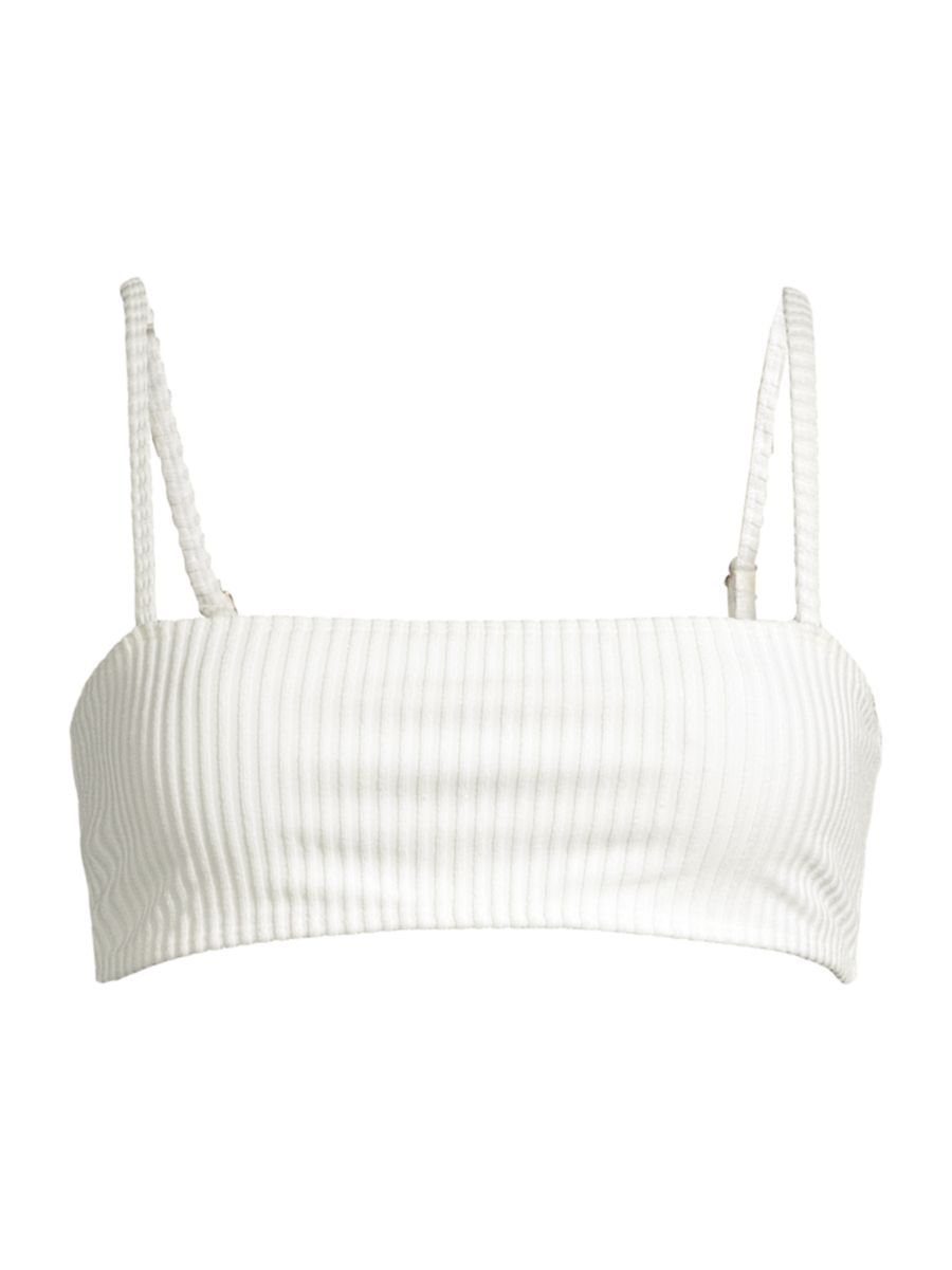Adara Ribbed Bikini Top | Saks Fifth Avenue