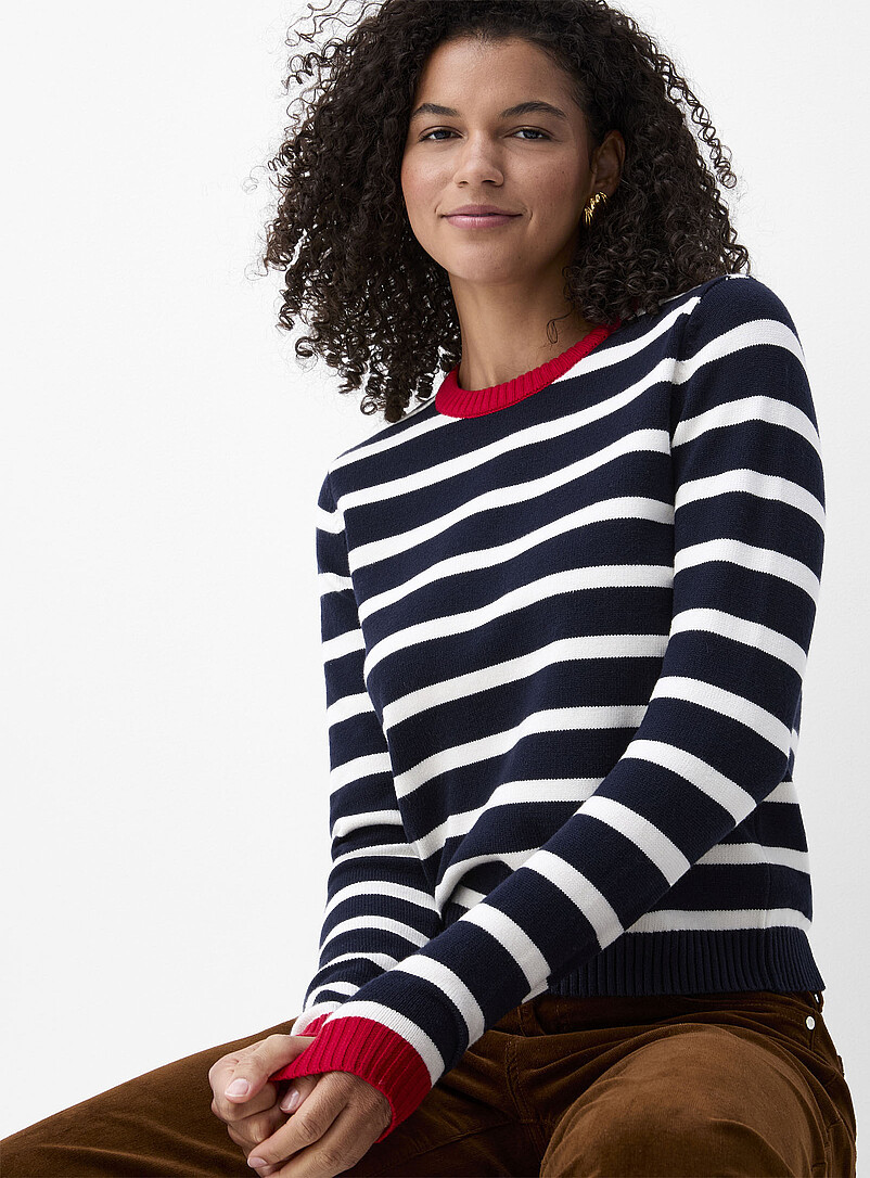 Soft two-tone stripe sweater | Simons