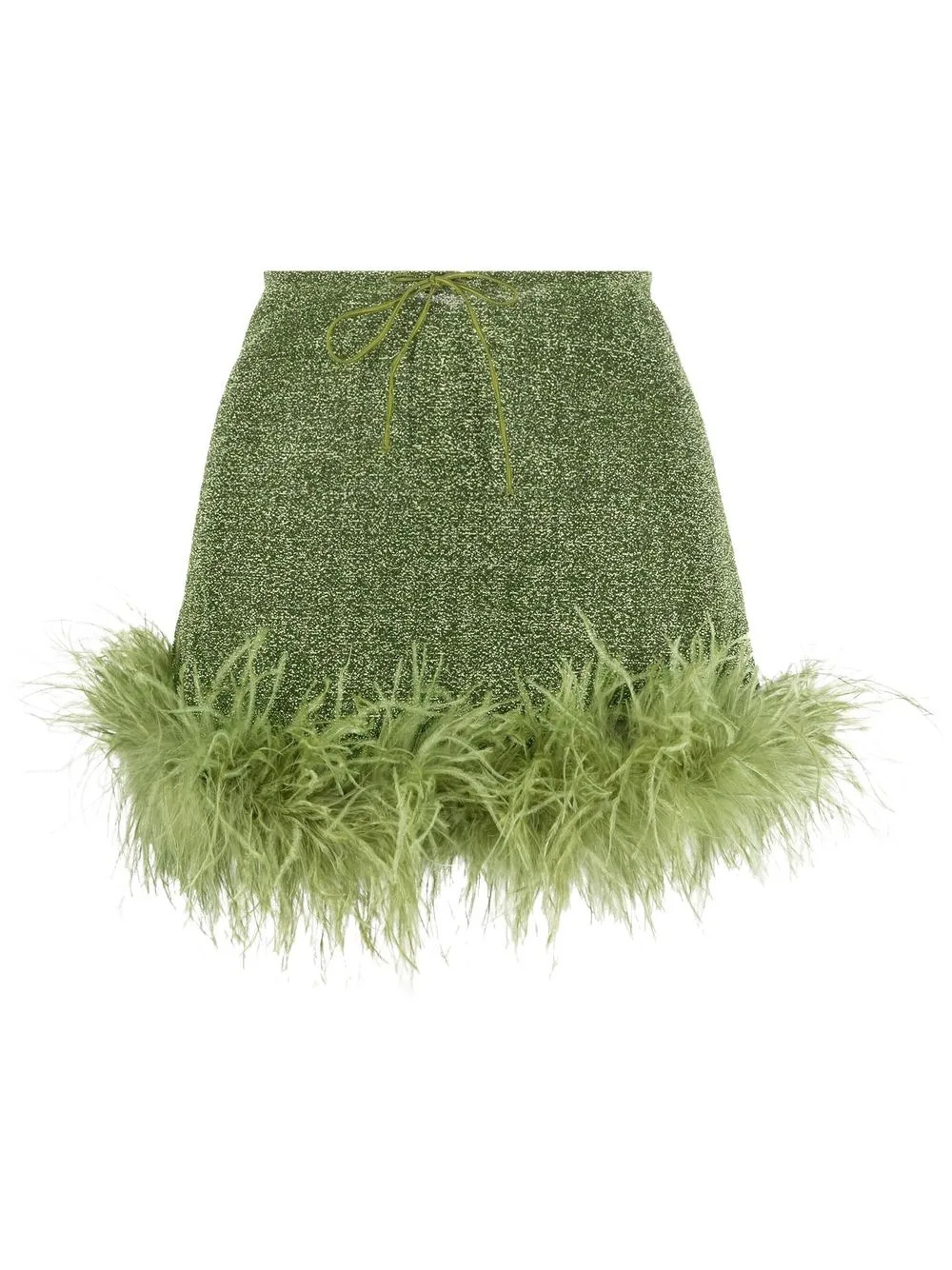 Lumière feather-trim miniskirt | Farfetch Global