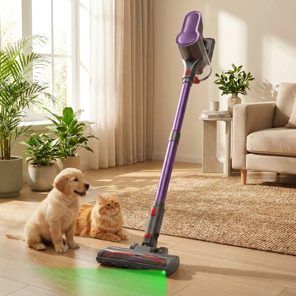 450W 40KPA Self-Standing Cordless  Stick vacuum With Anti-Tangle Brush & 1.6L Dust Cup XCQ-F02 Li... | Wayfair North America