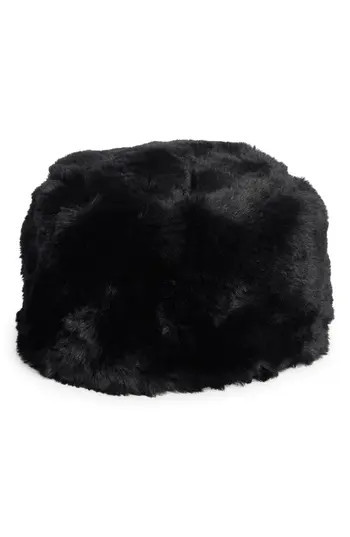 Nanette Lepore Elegant Faux Fur Hat in Black at Nordstrom Rack | Nordstrom Rack