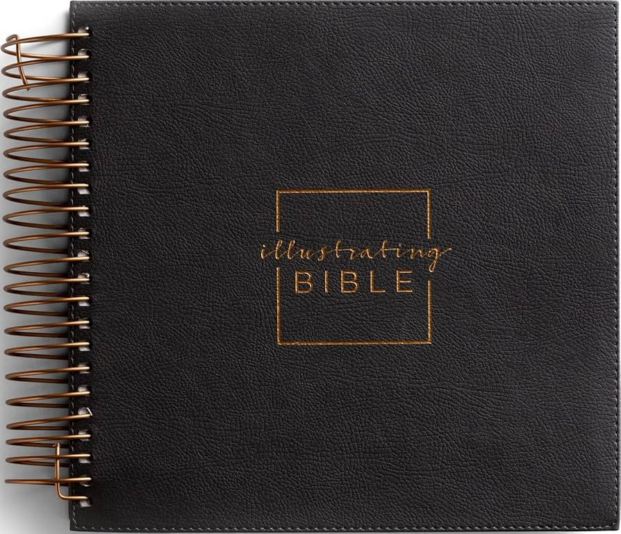 Illustrating Bible NIV - Spiral Bound Bible Journal, Dark Gray J3482 (8 Point Font) | Amazon (US)