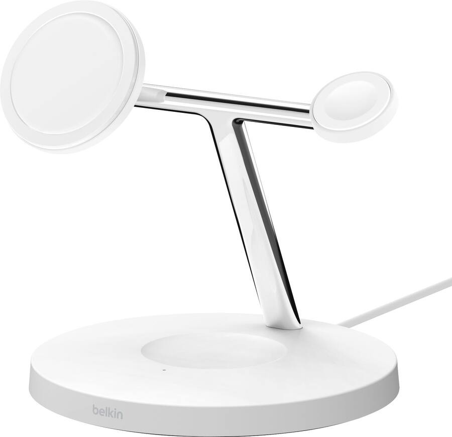 Belkin - MagSafe 3-in-1 Wireless Charging Stand - 2ND GEN with Faster Apple Watch Charging for iP... | Best Buy U.S.
